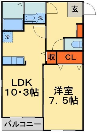 カーサメイプル千葉中央の物件間取画像